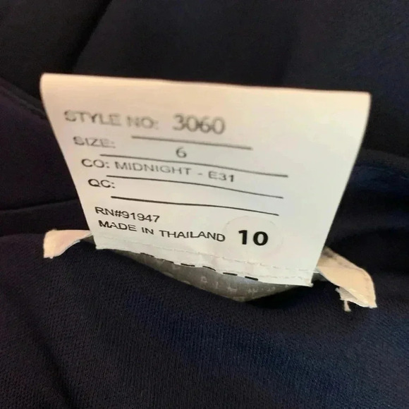 Dessy Collection Vivian Diamond Midnight Blue Formal Gown Cocktail Dress Prom 6 - Picture 6 of 7